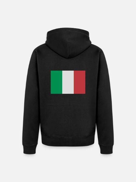 italien - Unisex Premium Organic Zip Hoodie - black