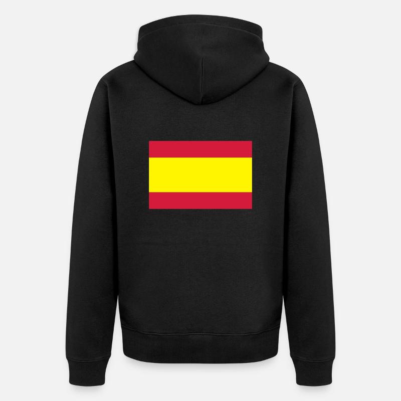 drapeau espagnole - Veste à capuche bio Premium Unisexe - noir
