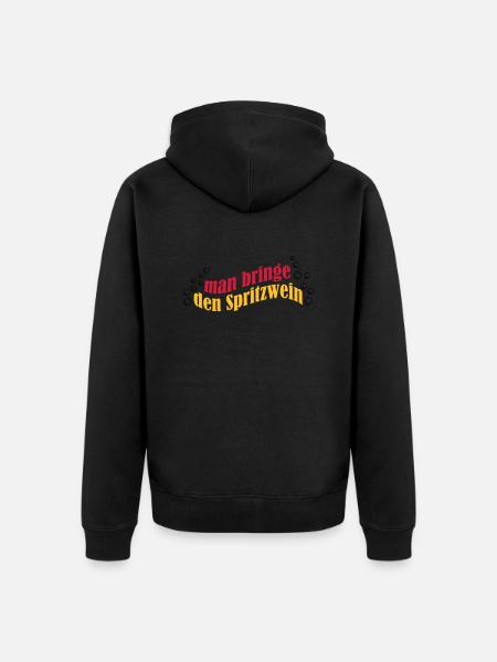 Spritzwein - Unisex Premium Bio Zip Hoodie - Schwarz