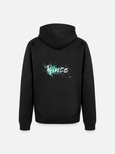 Dance Colorsplash - Premium økologisk unisex-hættejakke - sort