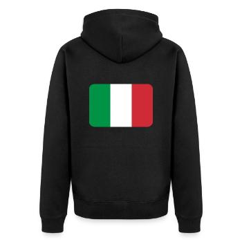 ITALY FLAG round corner 400 dpi - Veste à capuche bio Premium Unisexe - noir - Dos - Nico (187cm)