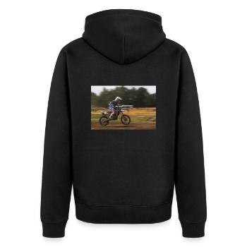 motocross - Veste à capuche bio Premium Unisexe - noir - Dos - Nico (187cm)