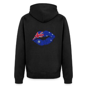 Kissing Mouth (Australie) - Veste à capuche bio Premium Unisexe - noir - Dos - Nico (187cm)