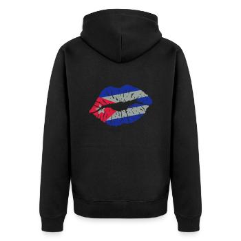 Pout (Cuba) - Veste à capuche bio Premium Unisexe - noir - Dos - Nico (187cm)