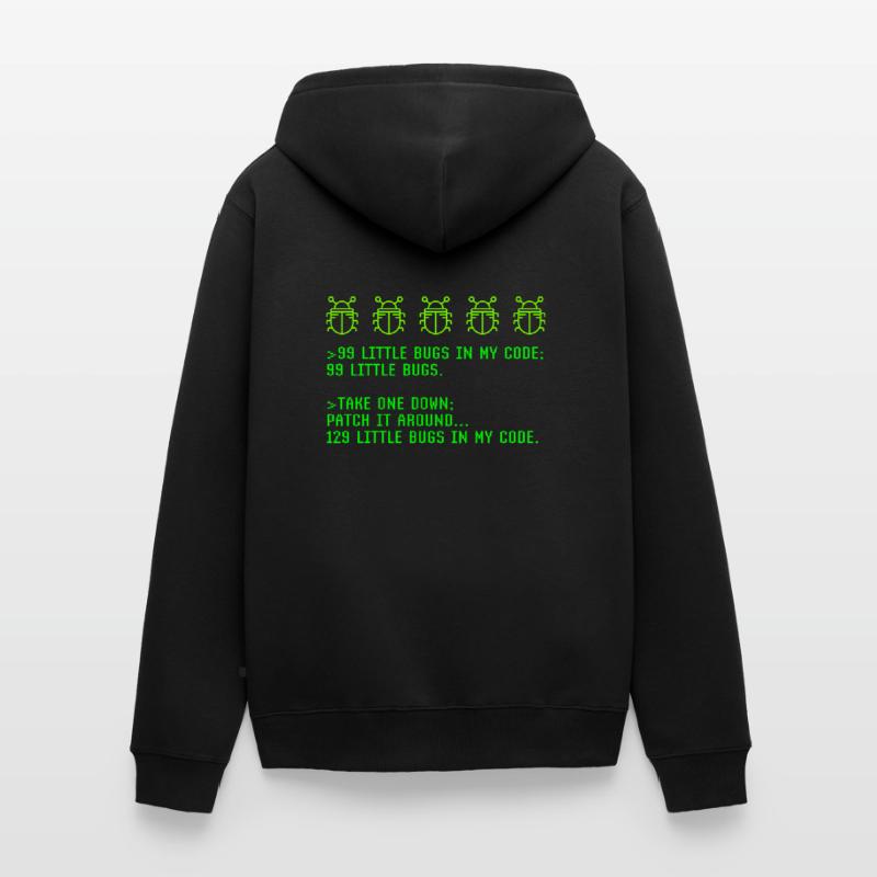 Debugging Programmieren Programmier-Joke Unisex Premium Bio Zip Hoodie