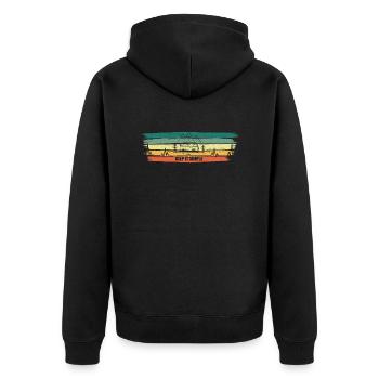 Cadeau Montagnes Pulsation Alpes Camper / Camping - Veste à capuche bio Premium Unisexe - noir - Dos - Nico (187cm)