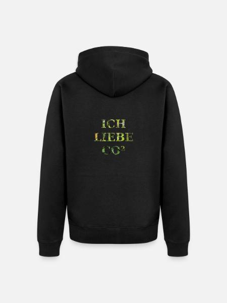 I love co2 - Unisex Premium Organic Zip Hoodie - black