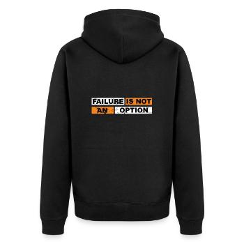 Failure is not an option mindset motivation - Unisex Premium Organic Zip Hoodie - black - Back - Nico (187cm)