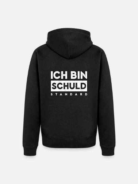 Ich bin schuld Standard - Unisex Premium Bio Zip Hoodie - Schwarz