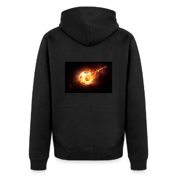 Boule de feu - Veste à capuche bio Premium Unisexe - noir - Dos - Nico (187cm)