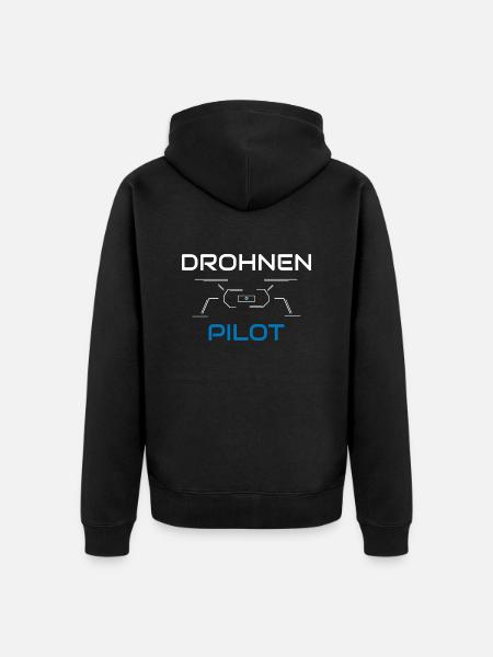 Drohnenpilot - Unisex Premium Bio Zip Hoodie - Schwarz