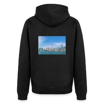 Vue panoramique sur les toits de Toronto Ontario Canada - Veste à capuche bio Premium Unisexe - noir - Dos - Nico (187cm)