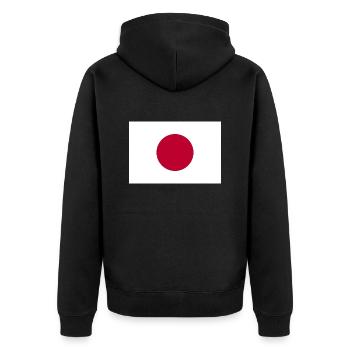 Japon drapeau - Veste à capuche bio Premium Unisexe - noir - Dos - Nico (187cm)