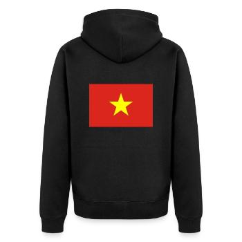 Vietnam - Veste à capuche bio Premium Unisexe - noir - Dos - Nico (187cm)