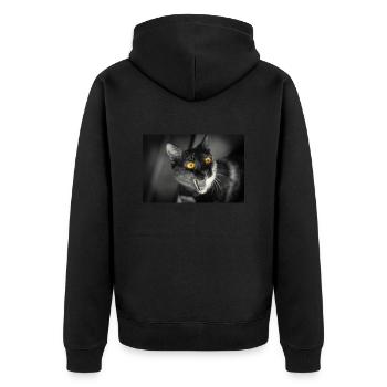 mon drôle de chat - Veste à capuche bio Premium Unisexe - noir - Dos - Nico (187cm)