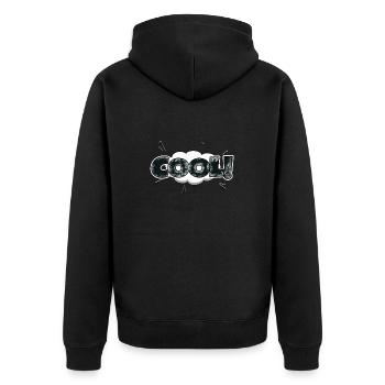 cool Comic Style Bubble Graffiti Lettering - Unisex Premium Organic Zip Hoodie - black - Back - Nico (187cm)
