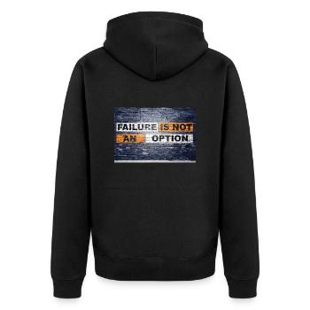 Failure is not an option saying lettering Graffiti - Unisex Premium Organic Zip Hoodie - black - Back - Nico (187cm)