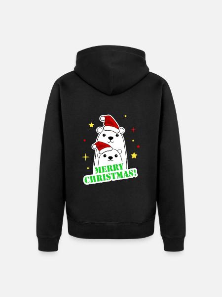Joyeux Noël - Veste à capuche bio Premium Unisexe - noir