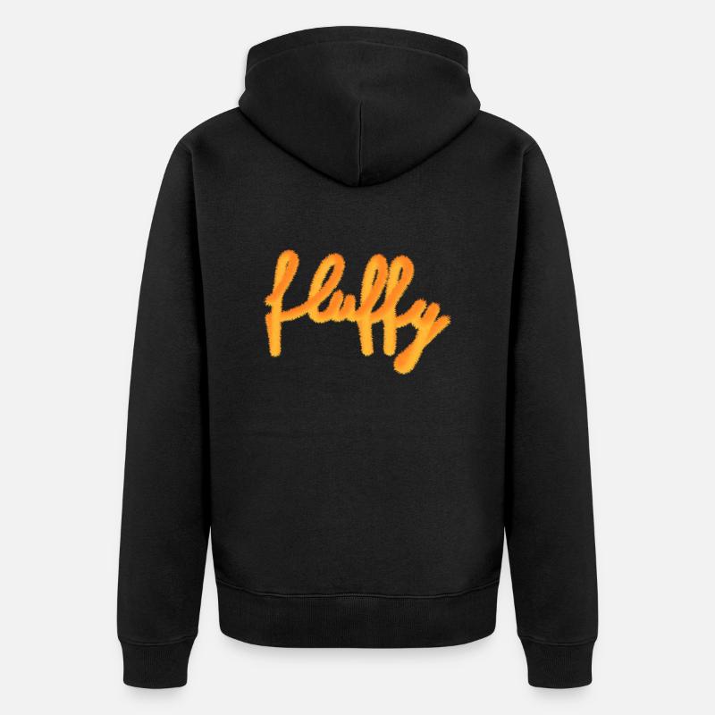 Fluffy - Unisex Premium Bio Zip Hoodie - Schwarz