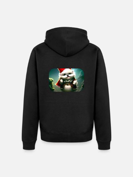 Christmas Gnome - Unisex Premium Bio Zip Hoodie - Schwarz