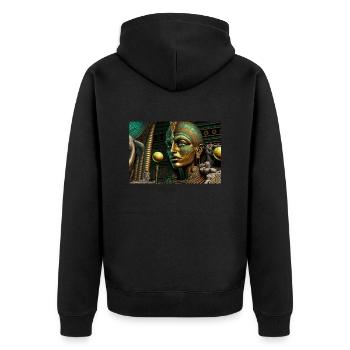 demigod by daniel costa 2 - Unisex Premium Organic Zip Hoodie - black - Back - Nico (187cm)