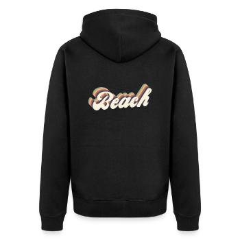 beach vintage - Veste à capuche bio Premium Unisexe - noir - Dos - Nico (187cm)
