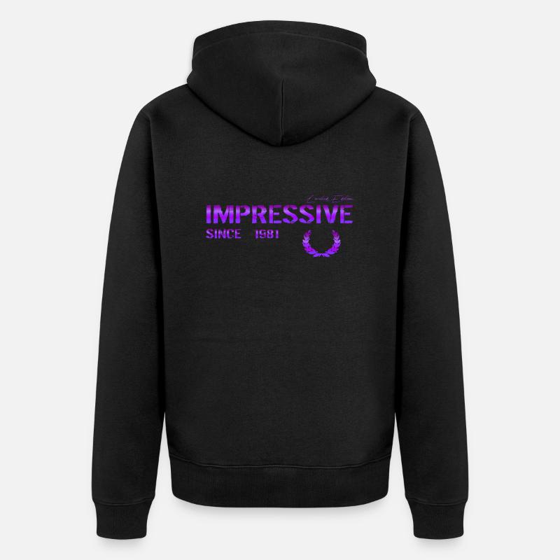 Impressionnant depuis 1981 - Veste à capuche bio Premium Unisexe - noir
