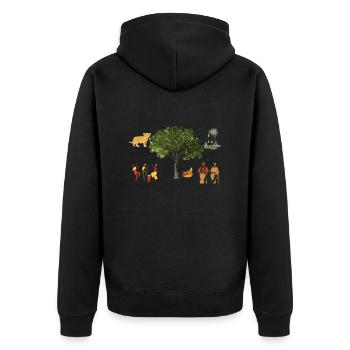 savane - Veste à capuche bio Premium Unisexe - noir - Dos - Nico (187cm)