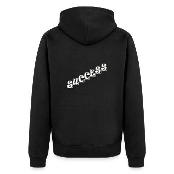 design original SUCCESS - Veste à capuche bio Premium Unisexe - noir - Dos - Nico (187cm)