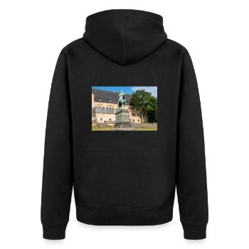 Reiterstandbild von Friedrich I. Barbarossa - Unisex Premium Bio Zip Hoodie - Schwarz - Hinten - Nico (187cm)