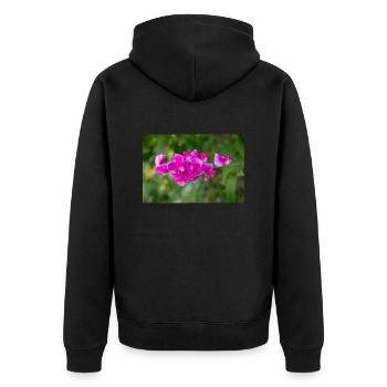 everlasting pea perennial pea Lathyrus latifolius - Unisex Premium Organic Zip Hoodie - black - Back - Nico (187cm)