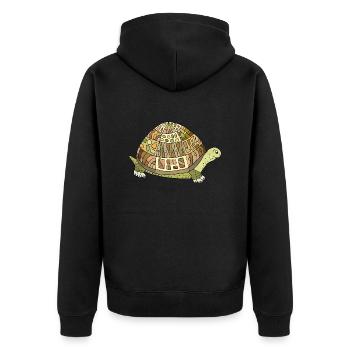 Tortue - Veste à capuche bio Premium Unisexe - noir - Dos - Nico (187cm)
