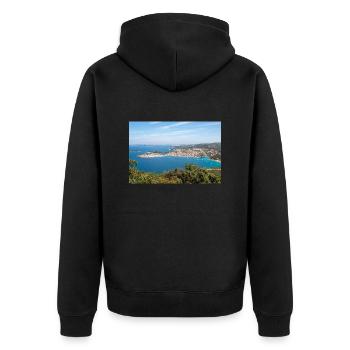 Vue panoramique Primošten Šibenik-Knin Croatie - Veste à capuche bio Premium Unisexe - noir - Dos - Nico (187cm)
