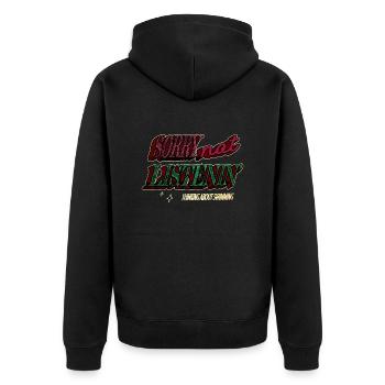 Swimming Swim Bike Run Tshirts Joke - Unisex Premium Organic Zip Hoodie - black - Back - Nico (187cm)