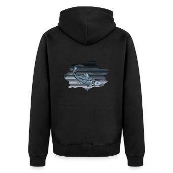 Poisson - Veste à capuche bio Premium Unisexe - noir - Dos - Nico (187cm)