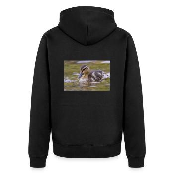 Poussins de canard - Veste à capuche bio Premium Unisexe - noir - Dos - Nico (187cm)