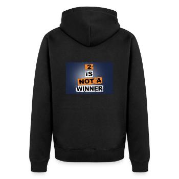 2 n’est pas un gagnant en disant lettrage Graffiti - Veste à capuche bio Premium Unisexe - noir - Dos - Nico (187cm)