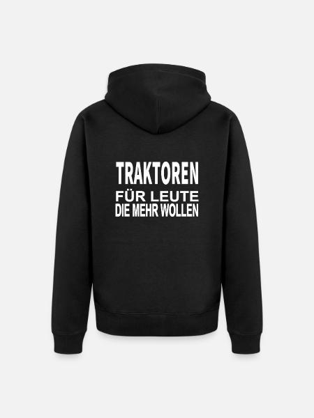 Traktor - Unisex Premium Bio Zip Hoodie - Schwarz