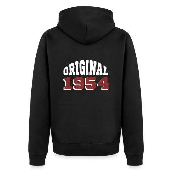 Original 1954 - Veste à capuche bio Premium Unisexe - noir - Dos - Nico (187cm)