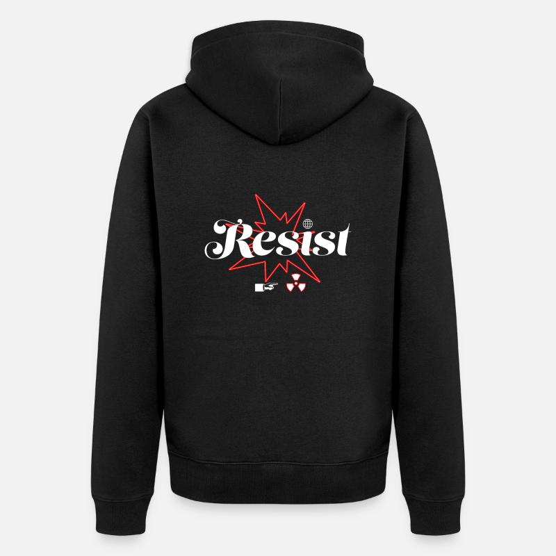 résiste - Veste à capuche bio Premium Unisexe - noir