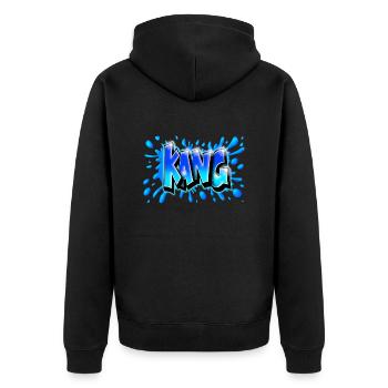 KANG GRAFFITI NAME PRINT - Veste à capuche bio Premium Unisexe - noir - Dos - Nico (187cm)