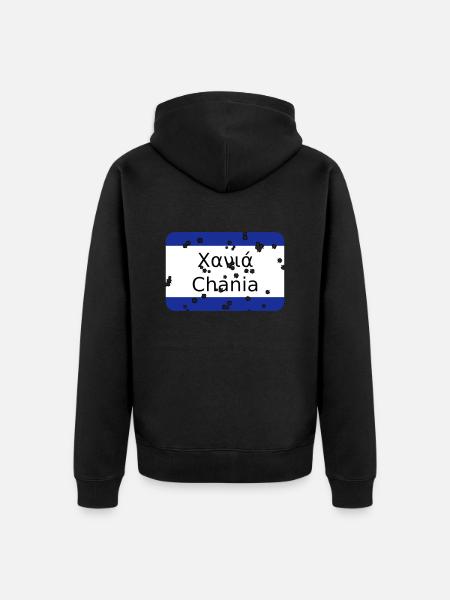mg chania - Unisex Premium Organic Zip Hoodie - black