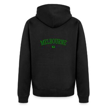 Melbourne, Australie, Down Under Kangaroo Koala - Veste à capuche bio Premium Unisexe - noir - Dos - Nico (187cm)