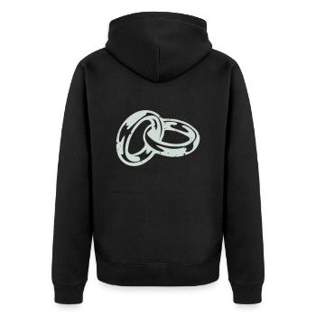 alliances - Veste à capuche bio Premium Unisexe - noir - Dos - Nico (187cm)