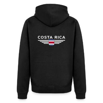 Costa Rica T-Shirt – Pura Vida Style - Veste à capuche bio Premium Unisexe - noir - Dos - Nico (187cm)