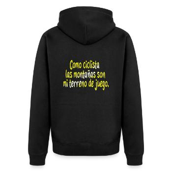 Bicycle Bicycle Bicycle Bike Biker MTB 10 - Unisex Premium Organic Zip Hoodie - black - Back - Nico (187cm)