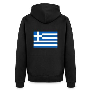 Grèce - Veste à capuche bio Premium Unisexe - noir - Dos - Nico (187cm)
