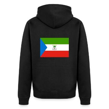 Guinée équatoriale - Veste à capuche bio Premium Unisexe - noir - Dos - Nico (187cm)