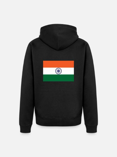 Inde - Veste à capuche bio Premium Unisexe - noir
