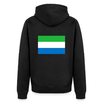 Sierra Leone - Veste à capuche bio Premium Unisexe - noir - Dos - Nico (187cm)